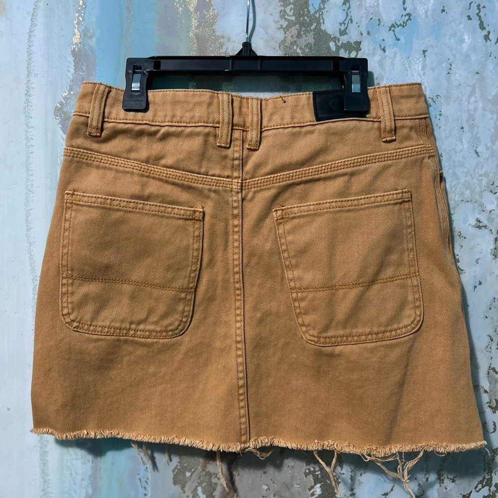 RVCA Brown Denim Mini Skirt